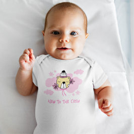 Cute Bear New to Crew Rosa Flicka T Shirt