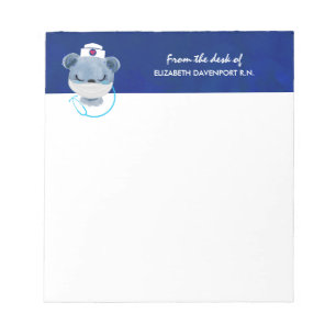 Cute Bear Nurse med en skyddsmask Anteckningsblock