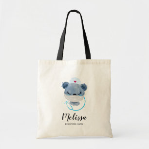 Cute Bear Nurse Wearing a Medical Mask Tygkasse
