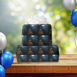 Cute Bear över Måne Presentpapper