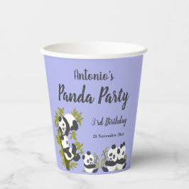 Cute Bear Pandas Party Boy Birthday Grönt