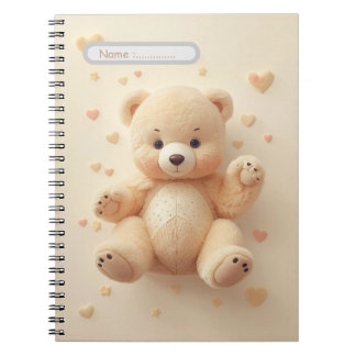 Cute Bear Pastel Notebook Anteckningsbok