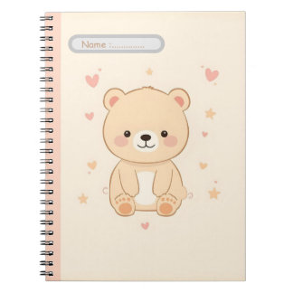 Cute Bear Pastel Notebook Anteckningsbok