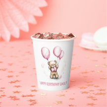 Cute Bear Pastel Papper Kopp