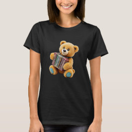 Cute bear playing the accordion. t shirt