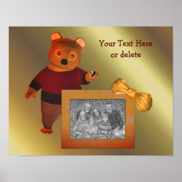 Cute Bear Ram Skapar ditt eget foto Poster