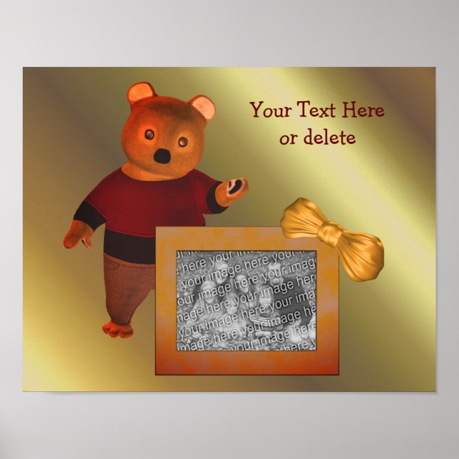 Cute Bear Ram Skapar ditt eget foto Poster (Framsidan)