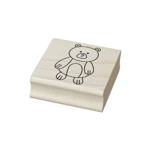 Cute Bear Rubber Frimärke Stämpel