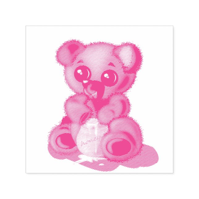 Cute Bear Self-Inking Frimärke Självfärgande Stämpel (Design)