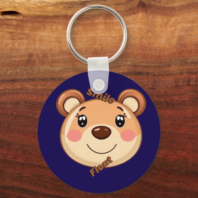 Cute Bear Smile Nyckelring (Framsida)