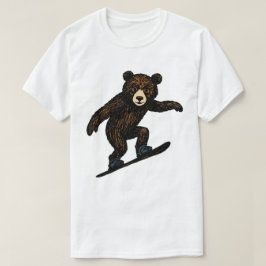 Cute Bear som gör snöbordning T Shirt