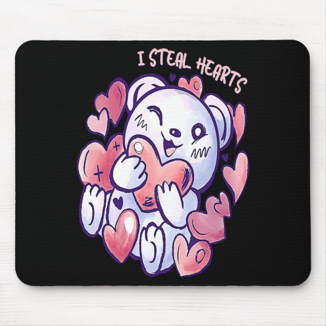 Cute Bear Steal Hearts Valentines Day Or Toddler  Musmatta (Framsidan)