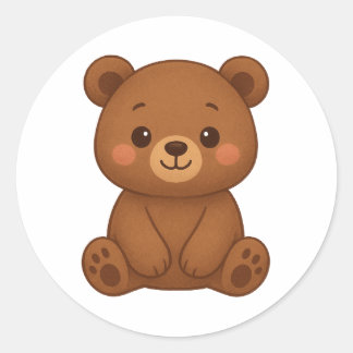 Cute Bear Sticker – Adorable Kawaii Teddy Bear Ill Runt Klistermärke