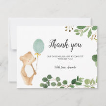Cute Bear, tack, kort