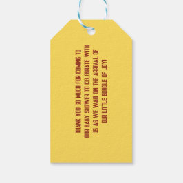 Cute Bear Theme Boy Shower Presentetikett