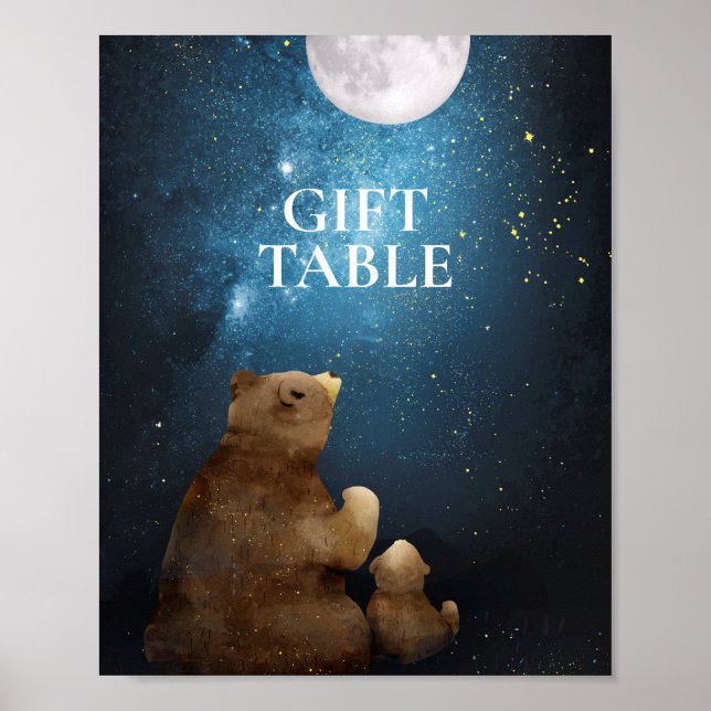 Cute Bear Twinkle Little Star Gift Bord Poster (Framsidan)