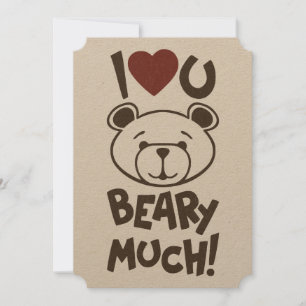 Cute Bear Valentine Julkort