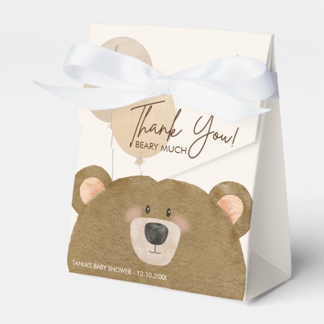 Cute Bear, vi kan barly Wait Baby Shower Presentaskar (Framsidan Sidan)