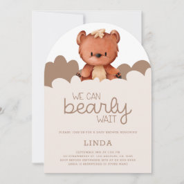 Cute Bear, vi kan tidigt vänta på babystövel Inbjudningar