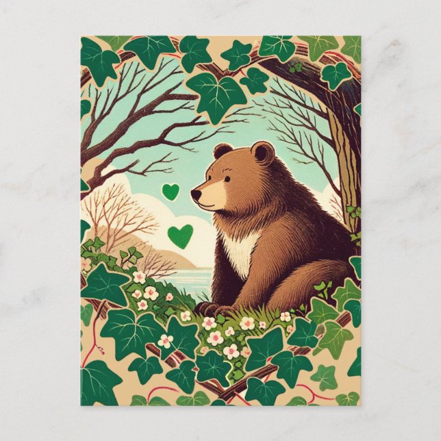 Cute Bear Vykort (Framsida)