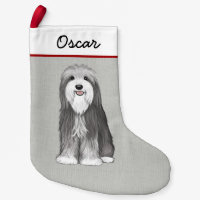 Cute Bearded Collie Tecknad hund Beardie Anpassnin