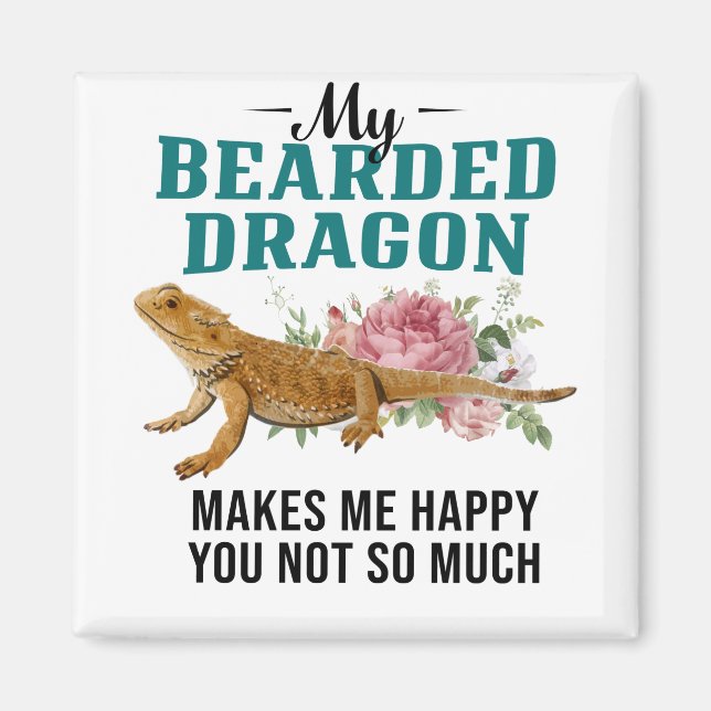 Cute Bearded Dragon Magnet (Framsidan)