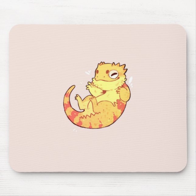 Cute Bearded Dragon Mouse Pad Musmatta (Framsidan)