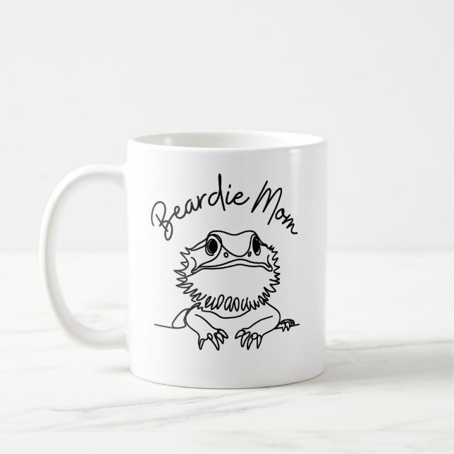 Cute Beardie Mamma minimalist Kaffemugg (Vänster)