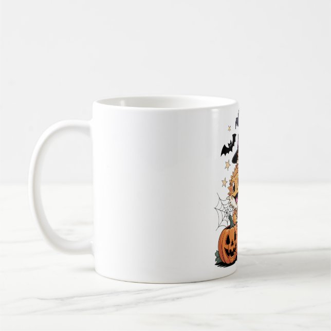 Cute Beared Dragon Halloween Trio Kaffemugg (Vänster)