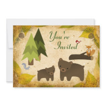 Cute Bears and Woodland Animals 1:a födelsedagen