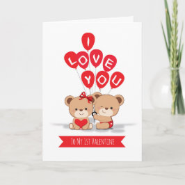Cute Bears par Alla hjärtans dagskort Kort
