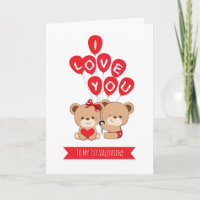 Cute Bears par Alla hjärtans dagskort