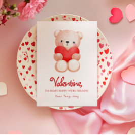 Cute Beary Glad Alla hjärtans dag Hälsning Kort