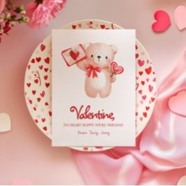 Cute Beary Glad Alla hjärtans dag Hälsning Kort