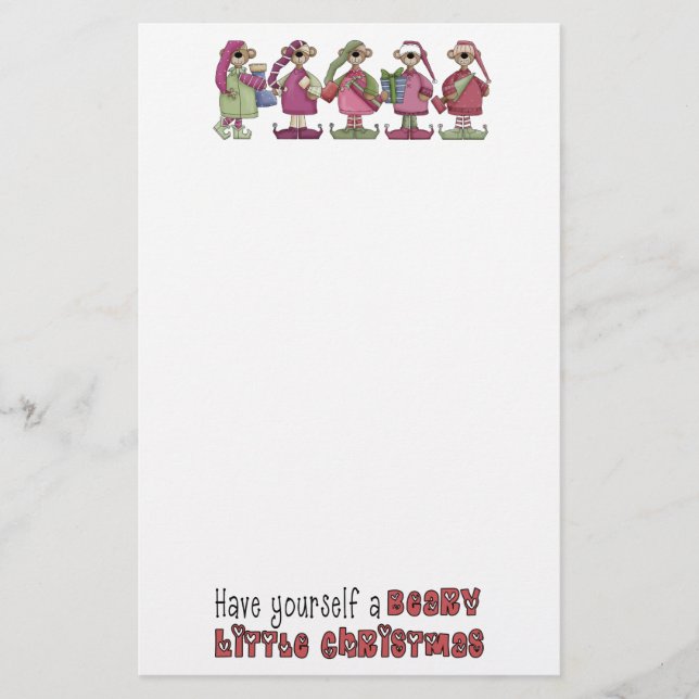 Cute Beary-julfesten Brevpapper (Framsida)