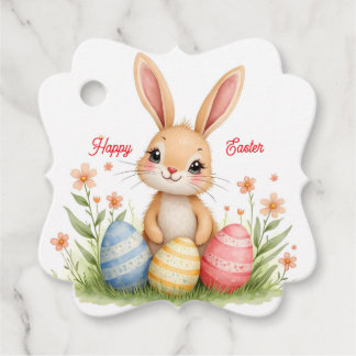 Cute Beautiful Easter Bunny Popular Collection Gåvor Etiketter