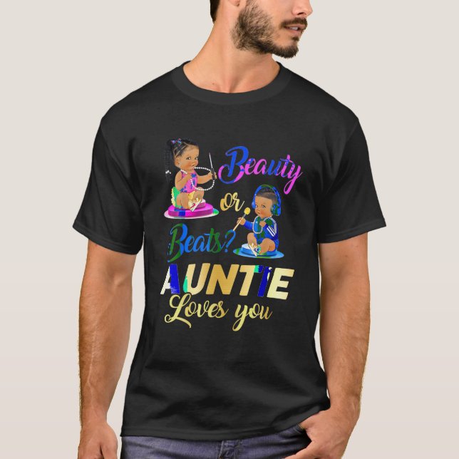 Cute Beauty eller Beat Auntie Kärlek Du Gender att T Shirt (Framsida)