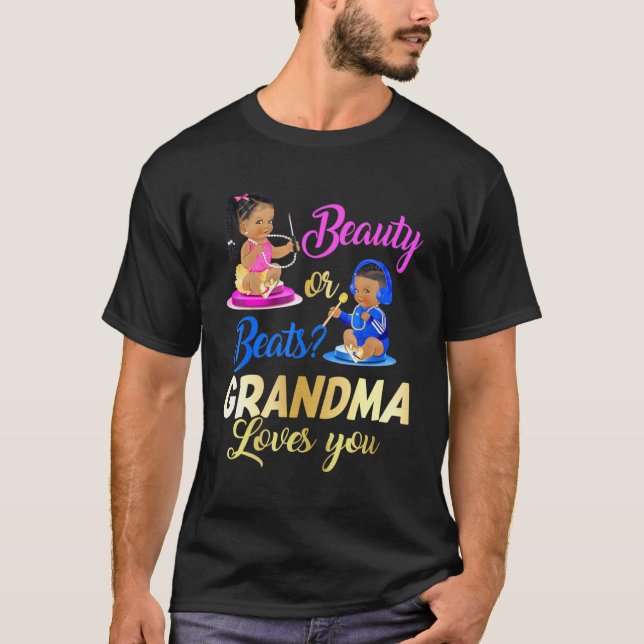 Cute Beauty eller Beat Grandma Kärlek du Gender Re T Shirt (Framsida)