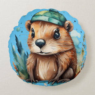 Cute beaver Dekorativ kudde