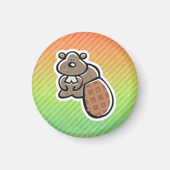 Cute Beaver-design Magnet (Framsidan)