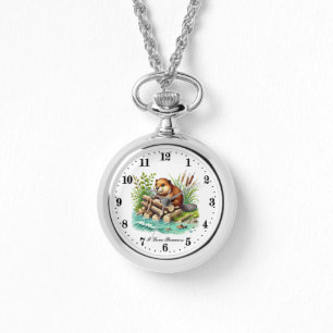 Cute Beaver djur älskare Armbandsur