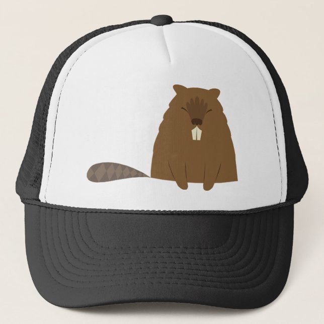 Cute Beaver Hat Keps (Framsida)