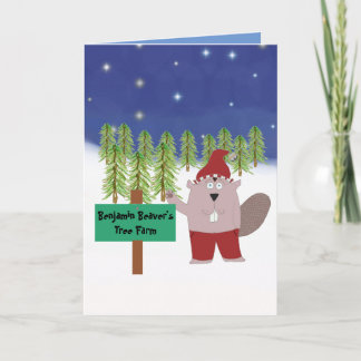 Cute Beaver-Helgdag kort