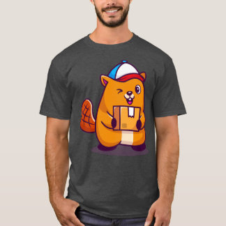 Cute Beaver Shipping Paket T Shirt