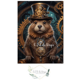 Cute Beaver Steampunk with Hat 