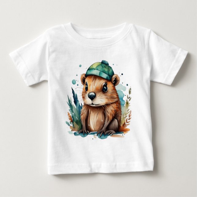 Cute beaver t shirt (Framsida)