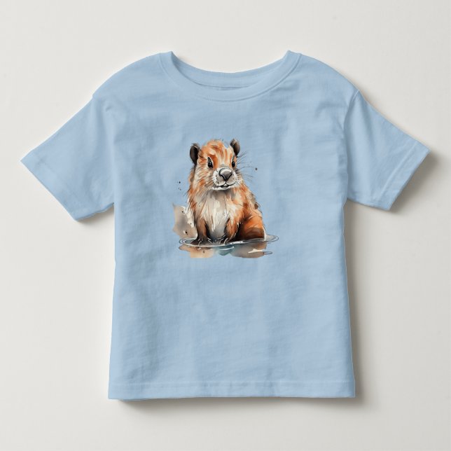 Cute Beaver T Shirt (Framsida)