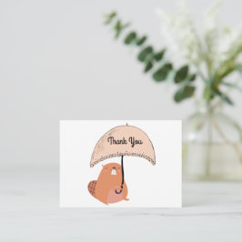 Cute Beaver Tack Anteckningskort