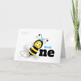 Cute Bee 1:a födelsedagskortet Kort
