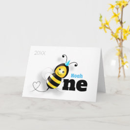 Cute Bee 1:a födelsedagskortet Kort
